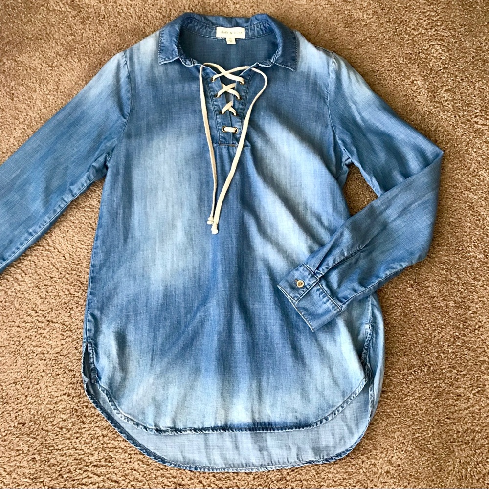 Cloth & Stone Anthropologie Denim Tunic top M